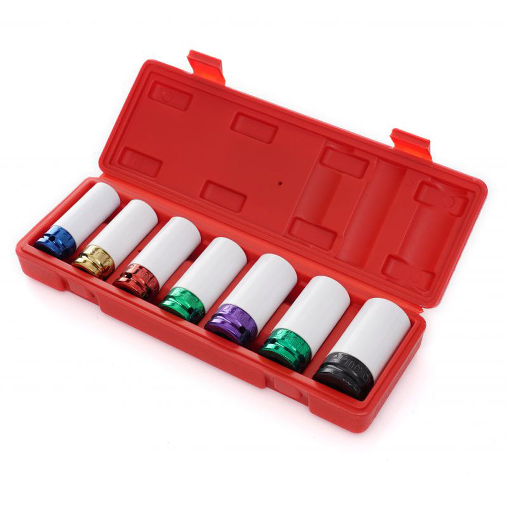 eGOSPODARi.ro Set 7 tubulare pentru masina de insurubat cu impact, Drive 1/2", Marimi intre 17-27mm, KRAFT Profi K11752, Poza3