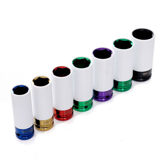 eGOSPODARi.ro Set 7 tubulare pentru masina de insurubat cu impact, Drive 1/2", Marimi intre 17-27mm, KRAFT Profi K11752, Poza6