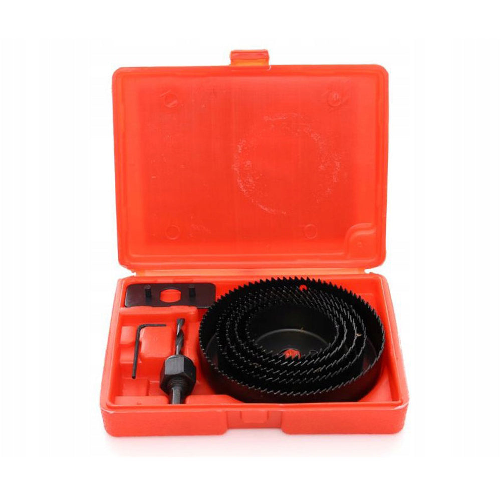 eGOSPODARi.ro Set 8 carote metalice dintate pentru Gips-Carton (Rigips) si placi lemn, diametre variate 64-127mm, KRAFT Profi K10279, Poza2