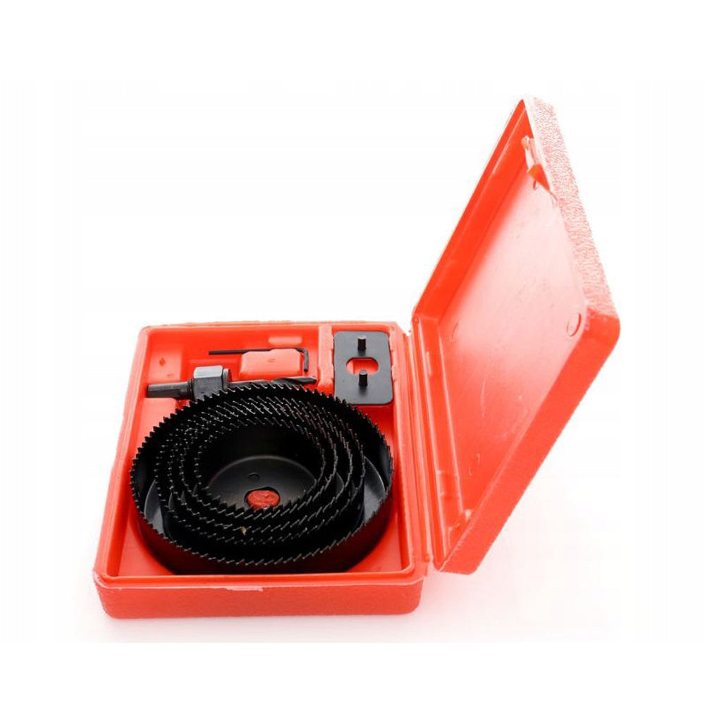 eGOSPODARi.ro Set 8 carote metalice dintate pentru Gips-Carton (Rigips) si placi lemn, diametre variate 64-127mm, KRAFT Profi K10279, Poza6