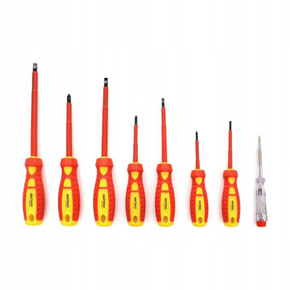 eGOSPODARi.ro Set 8 surubelnite electrician izolate, include si Detector de Faza si cutie depozitare, KRAFT Profi K10905, Poza4