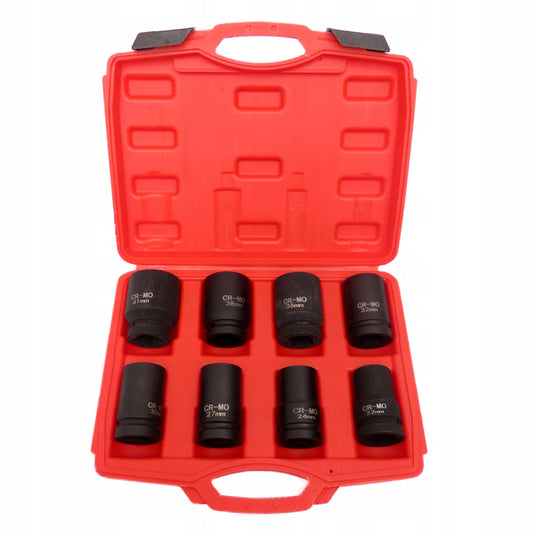eGOSPODARi.ro Set 8 tubulare pentru insurubare cu impact, Drive 1", 22-41mm, valiza transport inclusa, KRAFT Profi K10216, Poza2