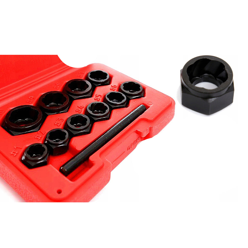 eGOSPODARi.ro Set 9 buc extractoare desfacere (extragere) suruburi sau piulite defecte, include prize externa pentru cap surub HEX 9-19mm, KRAFT Profi K10269, Poza5