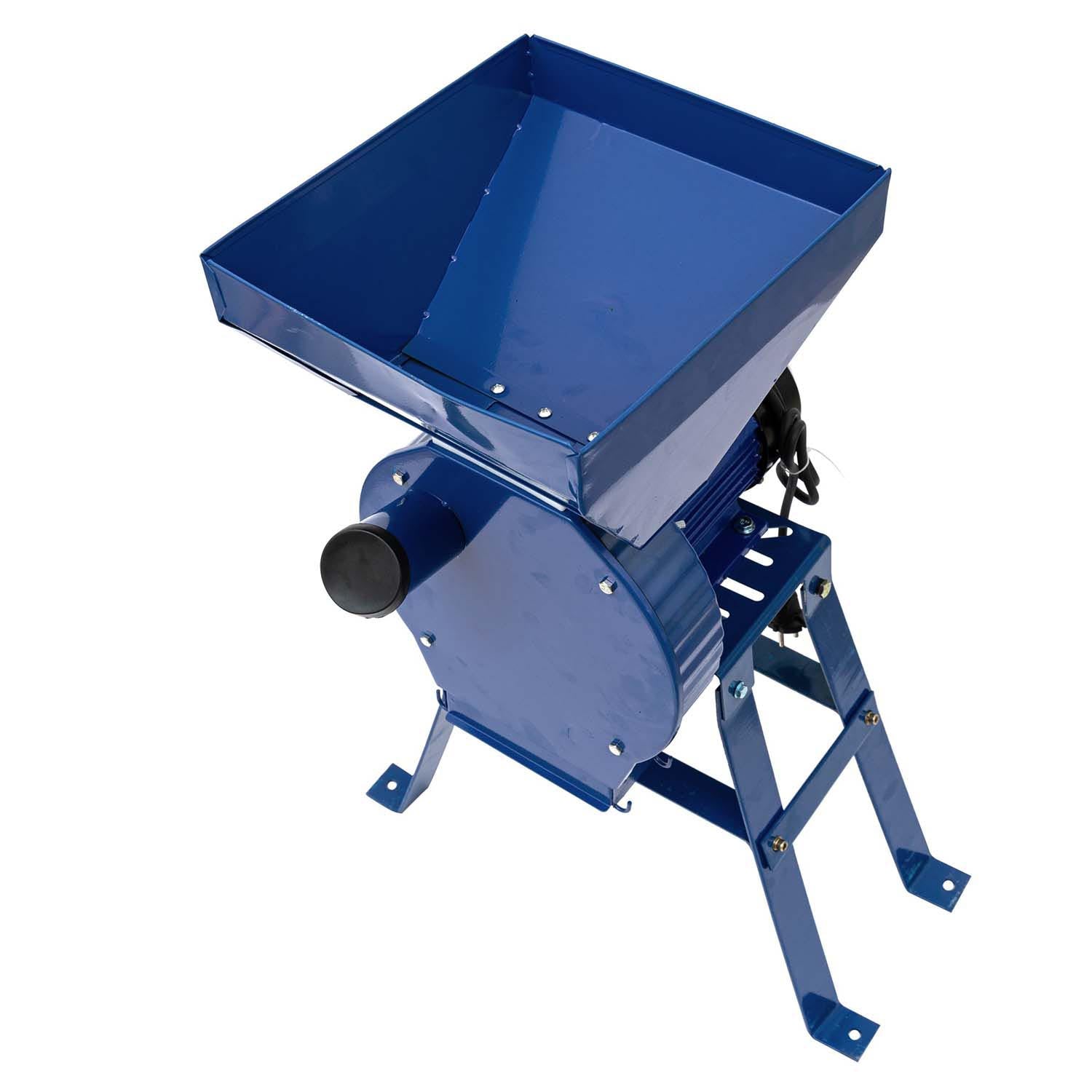 eGOSPODARi.ro % Set Moara cereale, stiuleti, lucerna si fructe/legume 4 in 1 , Alpin-PROFI, 3.9KW, Albastra, CUVA MARE, + Suport metal