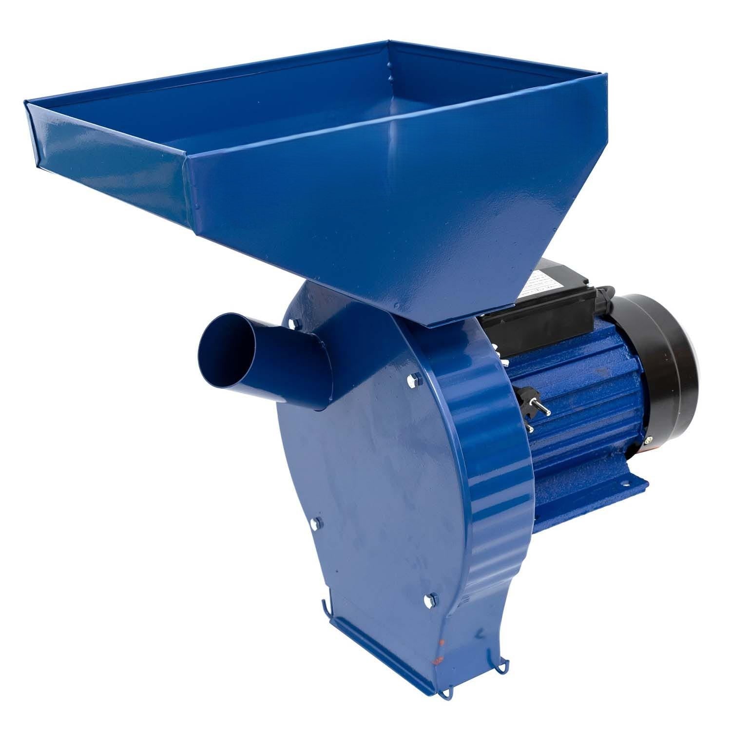 eGOSPODARi.ro % Set Moara cereale, stiuleti, lucerna si fructe/legume 4 in 1 , Alpin-PROFI, 3.9KW, Albastra, CUVA MARE, + Suport metal