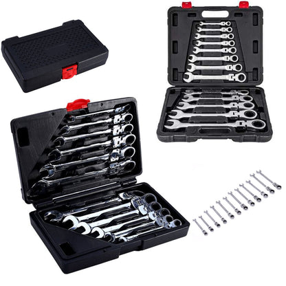 eGOSPODARi.ro Set chei combinate cu clicket, include 12 elemente, 8-19MM, KRAFT Profi K11304, Poza2
