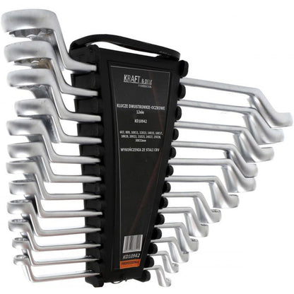 eGOSPODARi.ro Set chei inelare cu cot, include 12 elemente, 6-32MM, KRAFT Profi K10942, Poza7