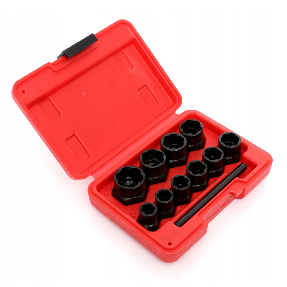 eGOSPODARi.ro Set extractoare desfacere (extragere) suruburi sau piulite defecte, include 9 buc priza externa pentru cap surub HEX 9-19mm, KRAFT Profi K10270, Poza4
