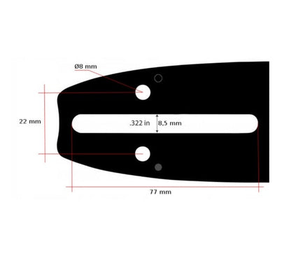 eGOSPODARi.ro Set lama drujba 40cm si 2 lanturi, Pas Lant 0.325, cu 64 zale, KRAFT Profi K10151, Poza6