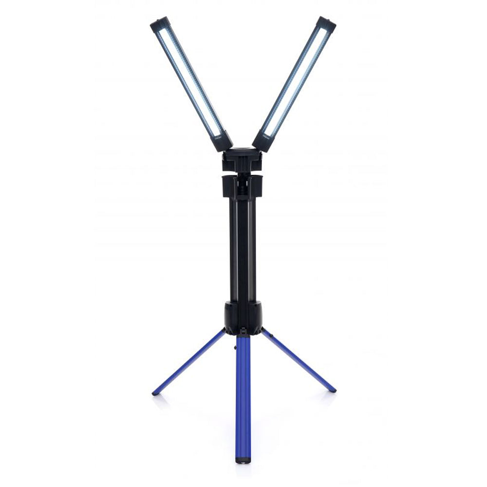 eGOSPODARi.ro Sistem iluminare multifunctional cu trepied si 2 proiectoare LED reglabile, 10000Lm in 2 culori, acumulator 4000mAh, KRAFT Profi K1266, Poza3