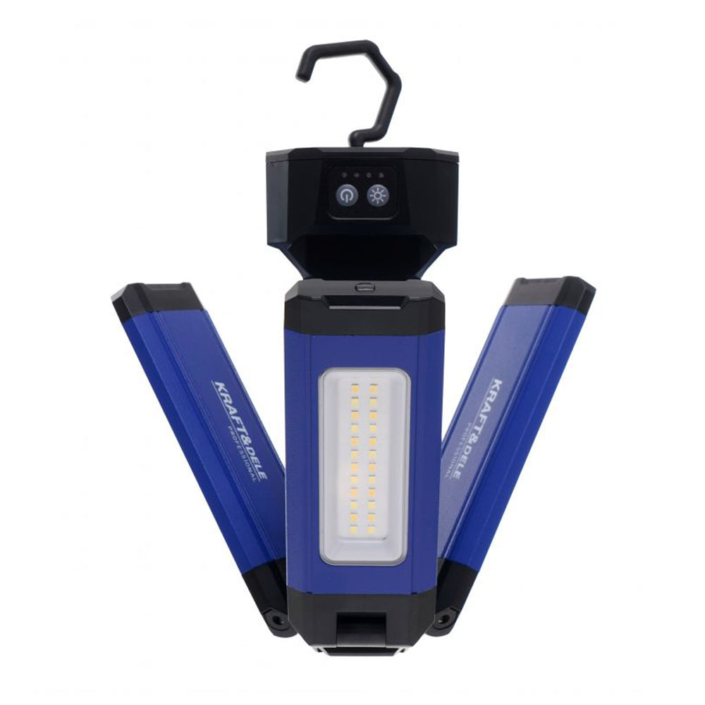 eGOSPODARi.ro Sistem iluminare multifunctional cu trepied si 3 proiectoare LED reglabile, 2000Lm in 2 culori, acumulator 4000mAh, KRAFT Profi K1267, Poza8