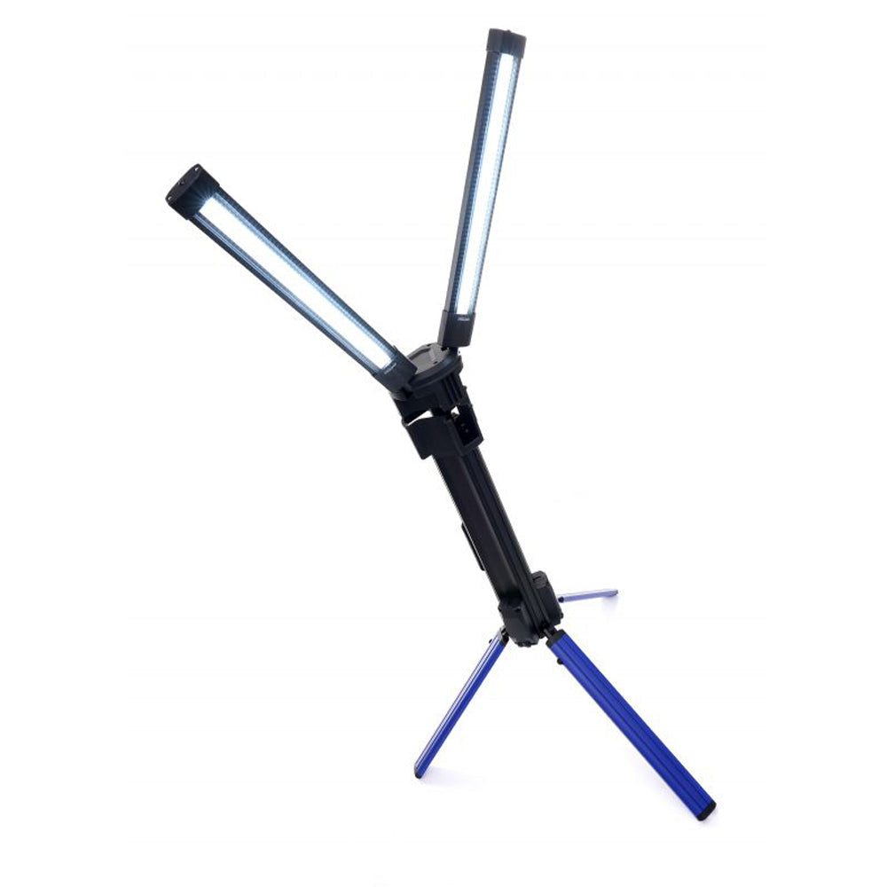 eGOSPODARi.ro Sistem iluminare multifunctional cu trepied si 2 proiectoare LED reglabile, 10000Lm in 2 culori, acumulator 4000mAh, KRAFT Profi K1266, Poza4