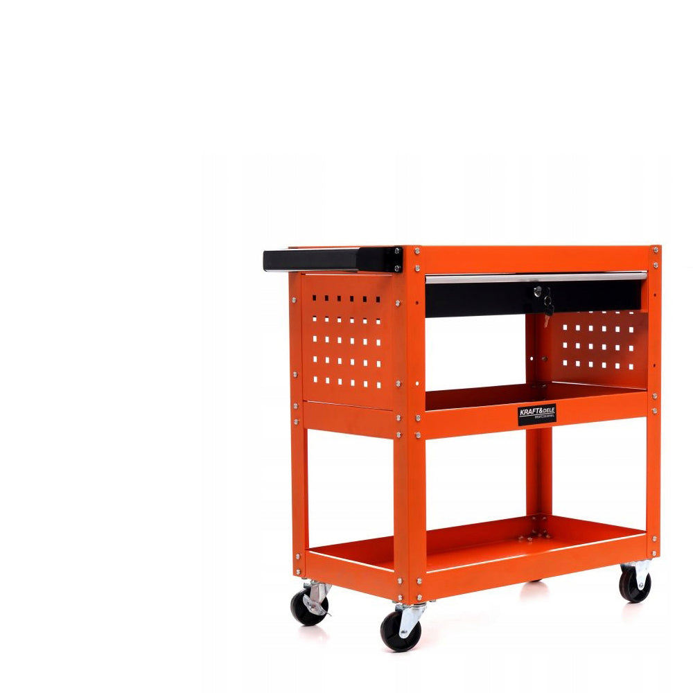 eGOSPODARi.ro Stativ scule pentru atelier cu roti si 2 rafturi, KRAFT Profi K366, Poza5