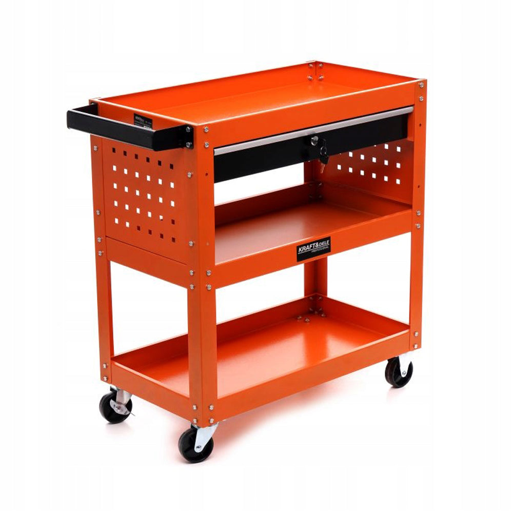 eGOSPODARi.ro Stativ scule pentru atelier cu roti si 2 rafturi, KRAFT Profi K366, Poza1