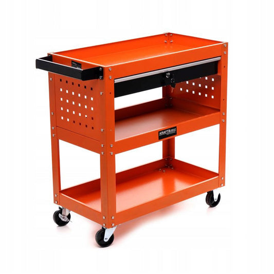 eGOSPODARi.ro Stativ scule pentru atelier cu roti si 2 rafturi, KRAFT Profi K366, Poza1