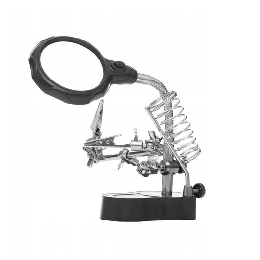 eGOSPODARi.ro Suport lucru electronisti sau ceasornicari, include lupa marire si LED, KRAFT Profi K10455, Poza1