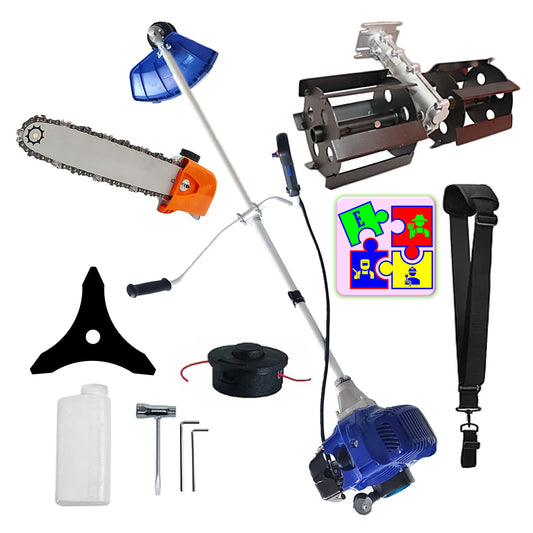 eGOSPODARi.ro % Motocositoarea FERMIERULUI-GOSPODAR, Blue-Efficient, Accesorii si 1xDisc, ALBASTRU-3.4CP, +CAP DRUJBA, +PRASITOARE