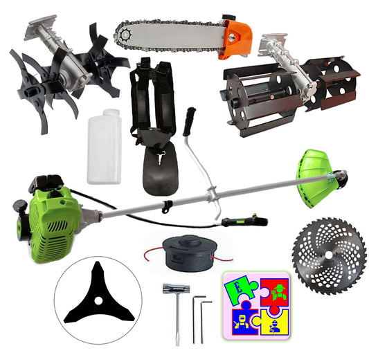 eGOSPODARi.ro % Motocositoarea FERMIERULUI-GOSPODAR, Consum Mic, Accesorii si 2xDisc, VERDE-4CP, Plus Cap DRUJBA, PRASITOARE, CULTIVATOR