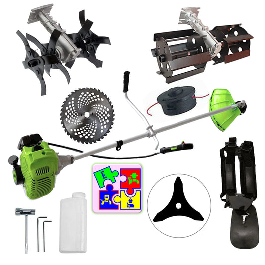 eGOSPODARi.ro % Motocositoarea FERMIERULUI-GOSPODAR, Consum Mic, Accesorii si 2xDisc, VERDE-4CP, Plus PRASITOARE, +CULTIVATOR