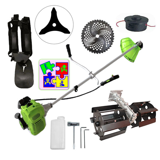 eGOSPODARi.ro % Motocositoarea FERMIERULUI-GOSPODAR, Consum Mic, Accesorii si 2 Discuri, VERDE-4CP, PLUS PRASITOARE