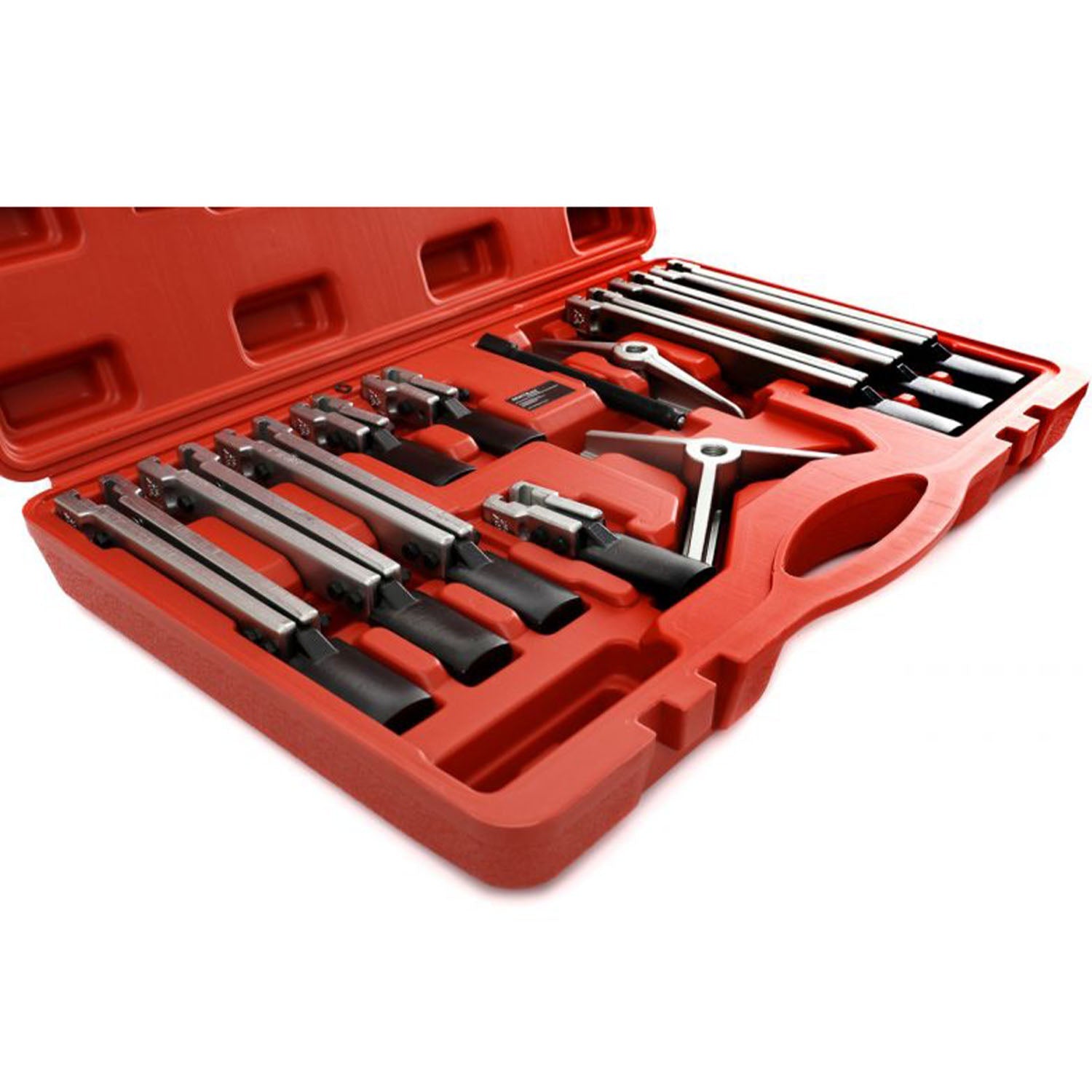 eGospodari.ro % SET Extractor cu dubla-prinde pentru rulmenti si bucse, KRAFT Profi K10148, 13 elemente, cutie plastic inclusa