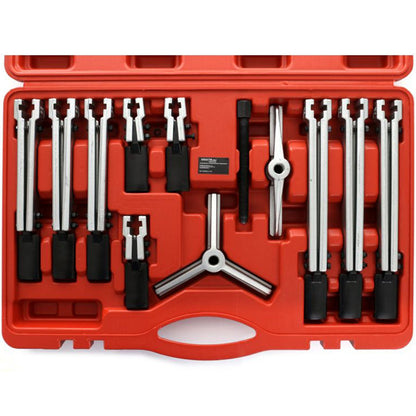 eGospodari.ro % SET Extractor cu dubla-prinde pentru rulmenti si bucse, KRAFT Profi K10148, 13 elemente, cutie plastic inclusa