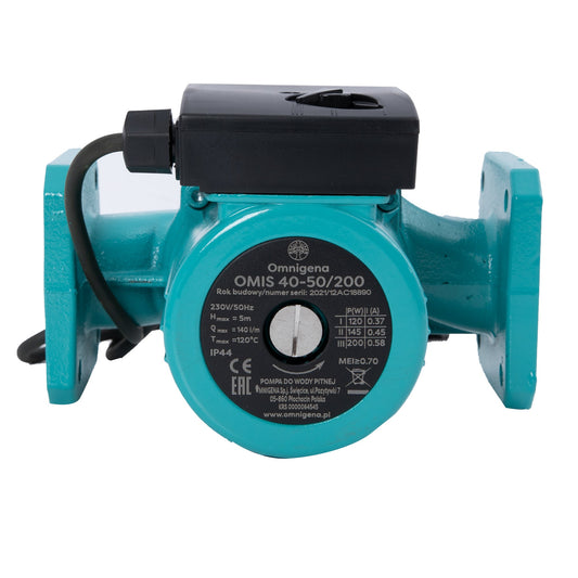 eGospodari.ro % Pompa recirculare centrala OMNI Polonia OMIS 40-50/200, debit 140l/min, putere 200W