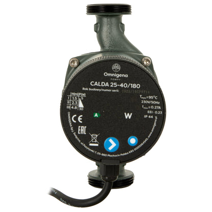eGospodari.ro % Pompa recirculare centrala OMNI Polonia CALDA 25-40/180, debit 42l/min, putere 30W