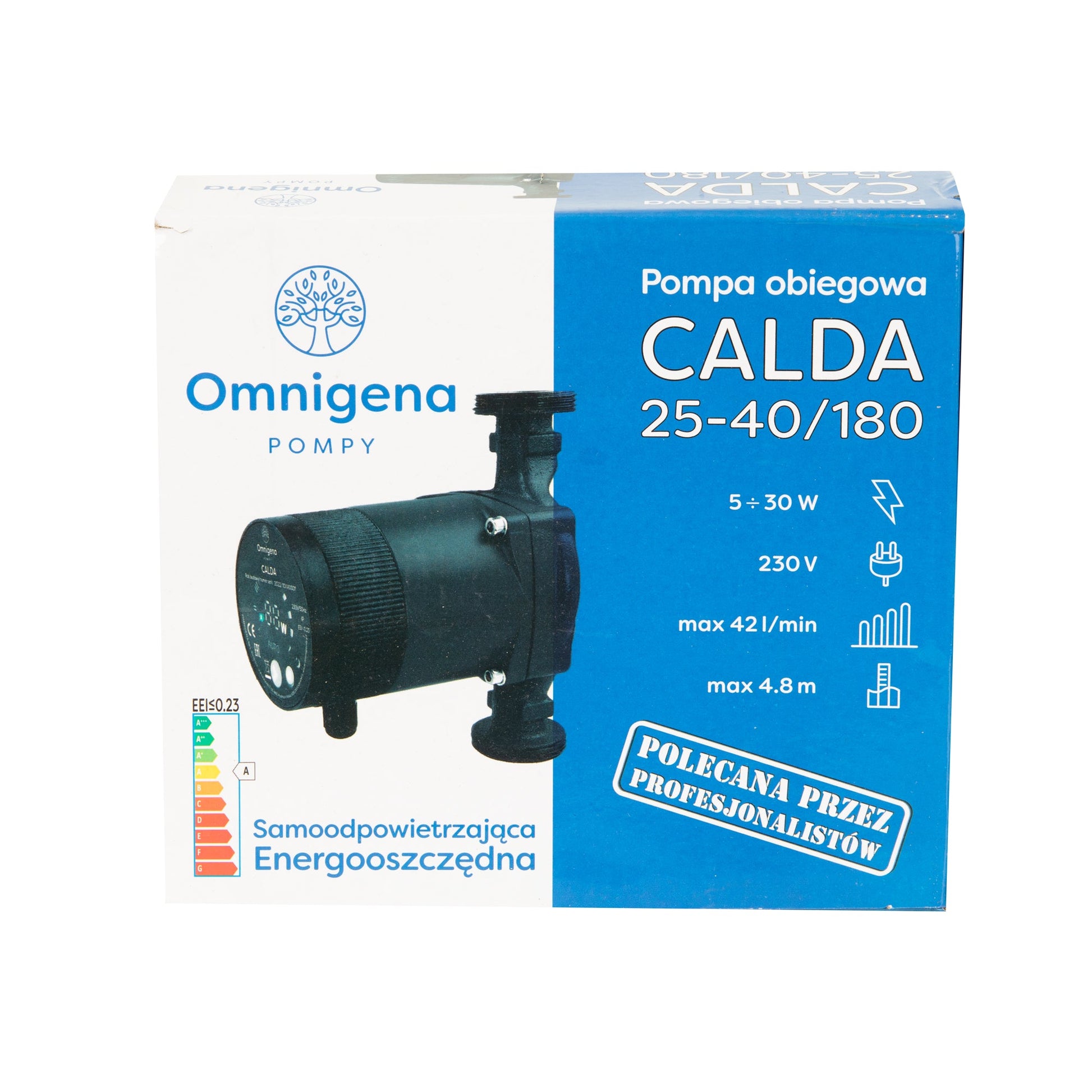 eGospodari.ro % Pompa recirculare centrala OMNI Polonia CALDA 25-40/180, debit 42l/min, putere 30W
