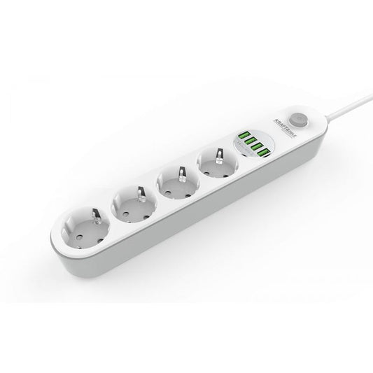 eGospodari.ro % Prelungitor electric 2m cu intrerupator KRAFT Profi K4030 4 prize, 4 mufe USB