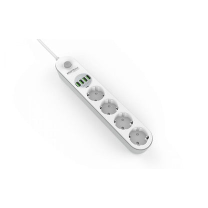 eGospodari.ro % Prelungitor electric 2m cu intrerupator KRAFT Profi K4030 4 prize, 4 mufe USB