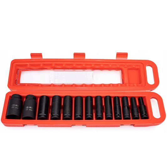 eGospodari.ro % Set 13 CHEI Tubulare prize cu impact KRAFT Profi K10521, Drive interior 1/2", 10-30mm, valiza transport inclusa