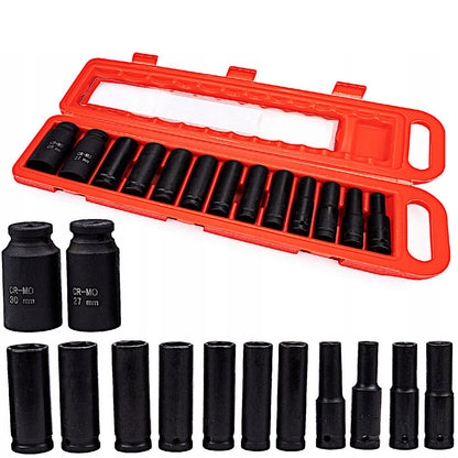 eGospodari.ro % Set 13 CHEI Tubulare prize cu impact KRAFT Profi K10521, Drive interior 1/2", 10-30mm, valiza transport inclusa
