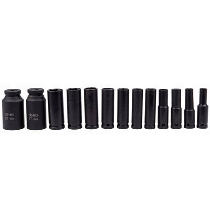 eGospodari.ro % Set 13 CHEI Tubulare prize cu impact KRAFT Profi K10521, Drive interior 1/2", 10-30mm, valiza transport inclusa