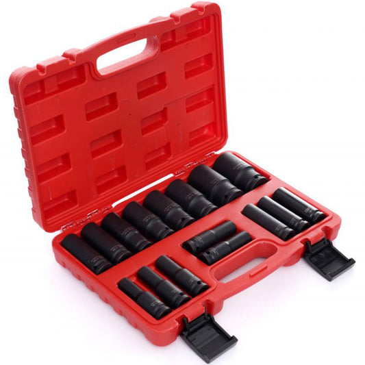 eGospodari.ro % Set 16 CHEI Tubulare prize cu impact KRAFT Profi K10531, Drive interior 1/2", 10-32mm, valiza transport inclusa