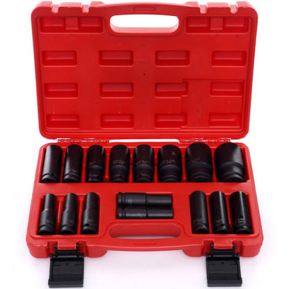 eGospodari.ro % Set 16 CHEI Tubulare prize cu impact KRAFT Profi K10531, Drive interior 1/2", 10-32mm, valiza transport inclusa