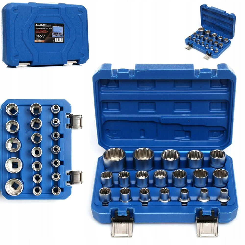 eGospodari.ro % Set 19 CHEI Tubulare prize cu impact KRAFT Profi K10347, 8-32mm, valiza transport inclusa