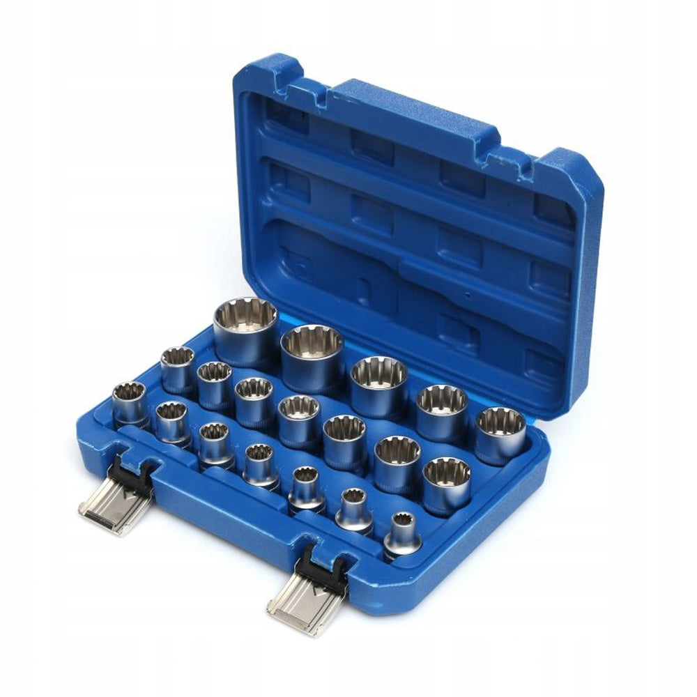 eGospodari.ro % Set 19 CHEI Tubulare prize cu impact KRAFT Profi K10347, 8-32mm, valiza transport inclusa