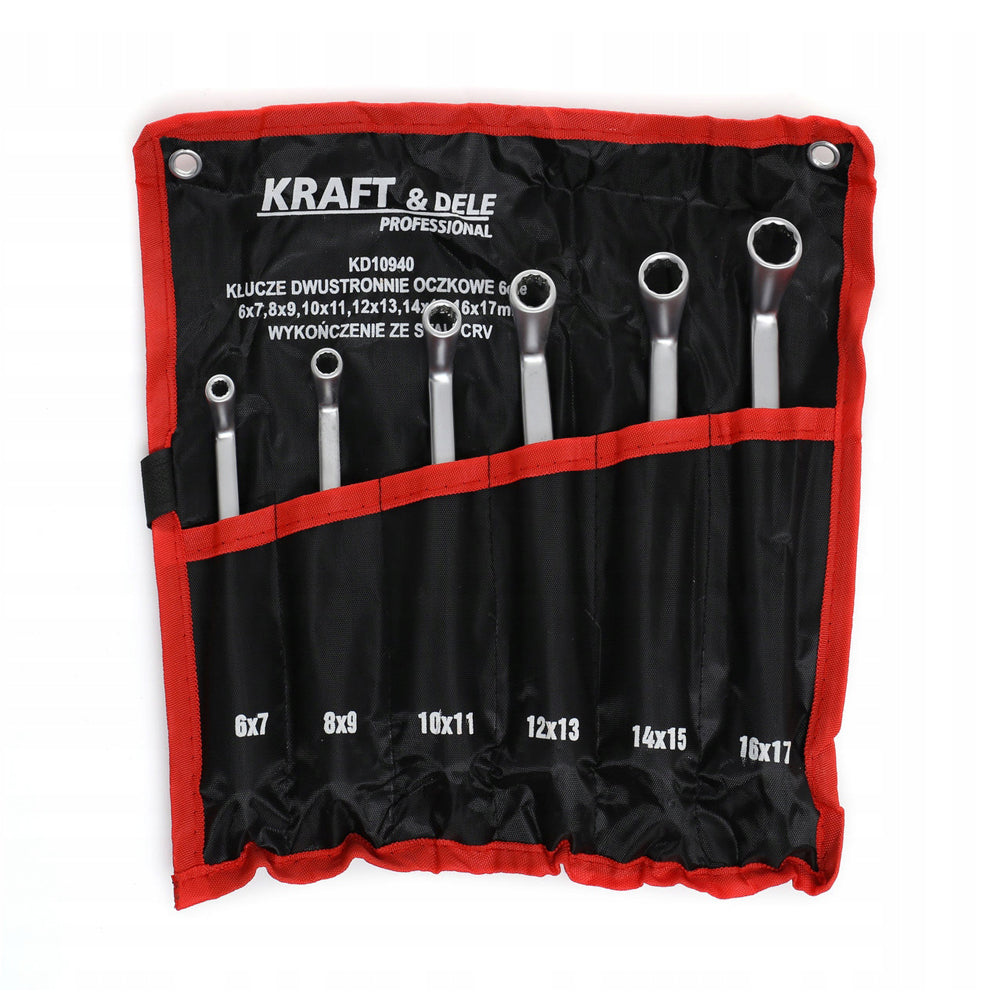 eGospodari.ro % Set chei inelare cu cot, 6 piese, KRAFT Profi K10940, 6-17MM