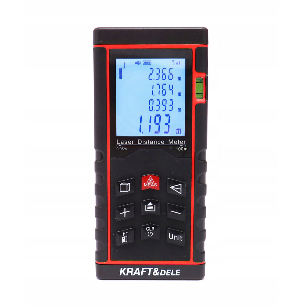 eGospodari.ro % Telemetru cu laser KRAFT Profi K10408, 100m + husa protectie