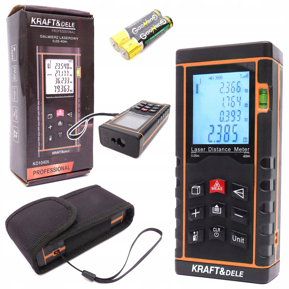 eGospodari.ro % Telemetru cu laser KRAFT Profi K10405, 40m + husa protectie