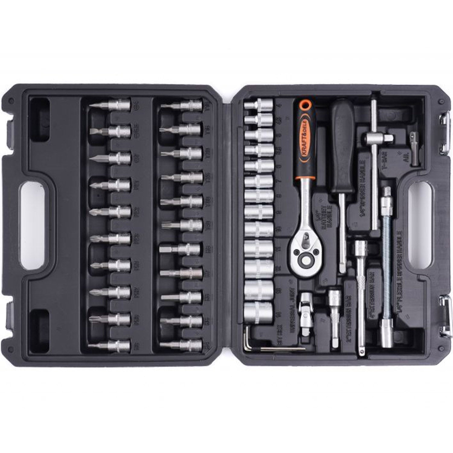 eGospodari.ro % Trusa scule KRAFT Profi K10469, 46 elemente, cutie depozitare inclusa