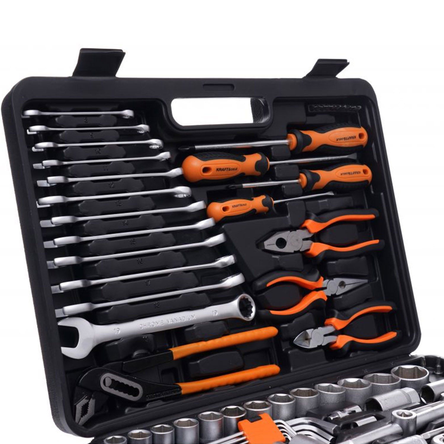 eGospodari.ro % Trusa scule KRAFT Profi K309, 122 elemente, cutie depozitare inclusa
